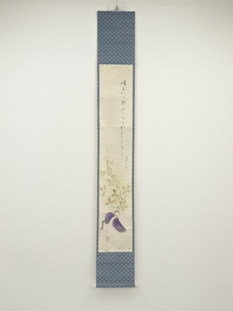 JAPANESE HANGING SCROLL / HAND PAINTED / AKEBI